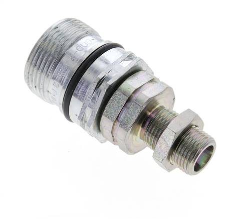 Steel DN 12.5 Hydraulic Coupling Socket 10 mm S Compression Ring Bulkhead ISO 14541/8434-1 D M36 x 2