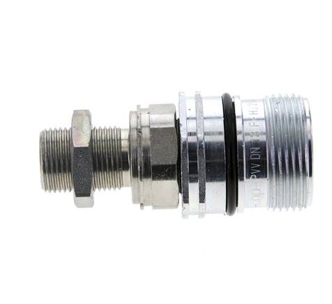 Steel DN 12.5 Hydraulic Coupling Socket 12 mm S Compression Ring Bulkhead ISO 14541/8434-1 D M36 x 2