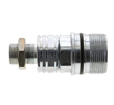 Steel DN 20 Hydraulic Coupling Socket 14 mm S Compression Ring Bulkhead ISO 14541/8434-1 D M42 x 2