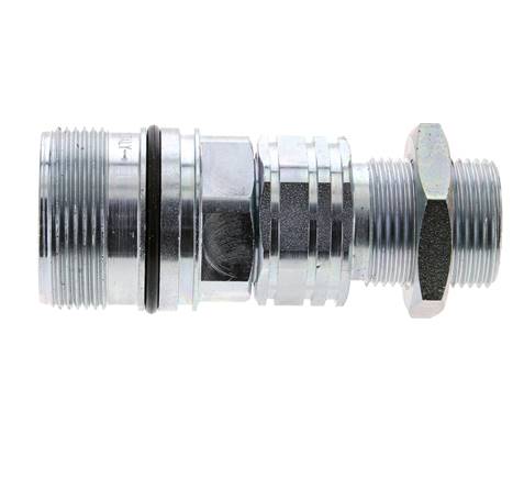 Steel DN 20 Hydraulic Coupling Socket 20 mm S Compression Ring Bulkhead ISO 14541/8434-1 D M42 x 2
