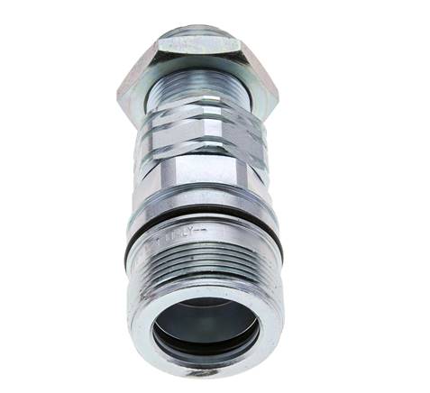 Steel DN 20 Hydraulic Coupling Socket 20 mm S Compression Ring Bulkhead ISO 14541/8434-1 D M42 x 2