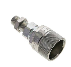 Steel DN 10 Hydraulic Coupling Plug 8 mm L Compression Ring Bulkhead ISO 14541/8434-1 D M28 x 2