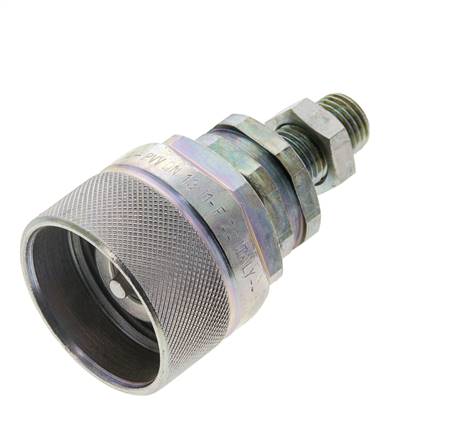Steel DN 12.5 Hydraulic Coupling Plug 8 mm L Compression Ring Bulkhead ISO 14541/8434-1 D M36 x 2