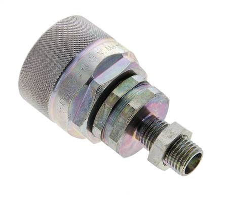 Steel DN 12.5 Hydraulic Coupling Plug 8 mm L Compression Ring Bulkhead ISO 14541/8434-1 D M36 x 2