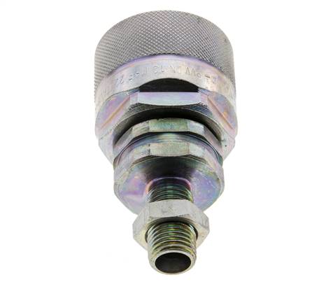 Steel DN 12.5 Hydraulic Coupling Plug 8 mm L Compression Ring Bulkhead ISO 14541/8434-1 D M36 x 2