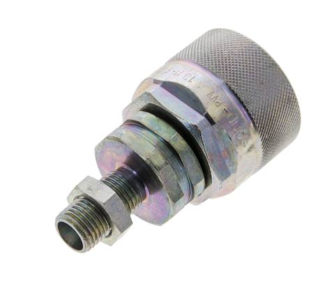 Steel DN 12.5 Hydraulic Coupling Plug 8 mm L Compression Ring Bulkhead ISO 14541/8434-1 D M36 x 2