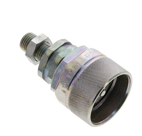Steel DN 12.5 Hydraulic Coupling Plug 8 mm L Compression Ring Bulkhead ISO 14541/8434-1 D M36 x 2