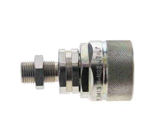 Steel DN 12.5 Hydraulic Coupling Plug 10 mm L Compression Ring Bulkhead ISO 14541/8434-1 D M36 x 2