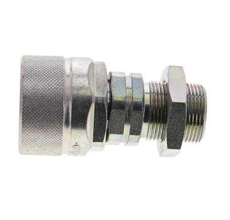 Steel DN 12.5 Hydraulic Coupling Plug 18 mm L Compression Ring Bulkhead ISO 14541/8434-1 D M36 x 2