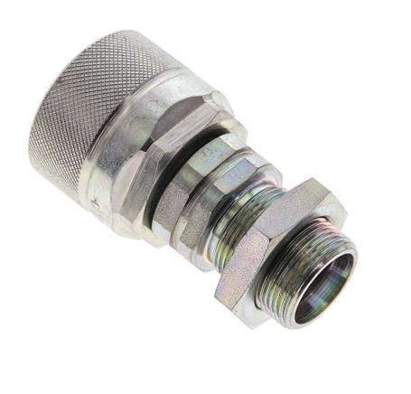 Steel DN 12.5 Hydraulic Coupling Plug 18 mm L Compression Ring Bulkhead ISO 14541/8434-1 D M36 x 2
