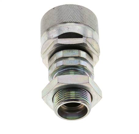 Steel DN 12.5 Hydraulic Coupling Plug 18 mm L Compression Ring Bulkhead ISO 14541/8434-1 D M36 x 2