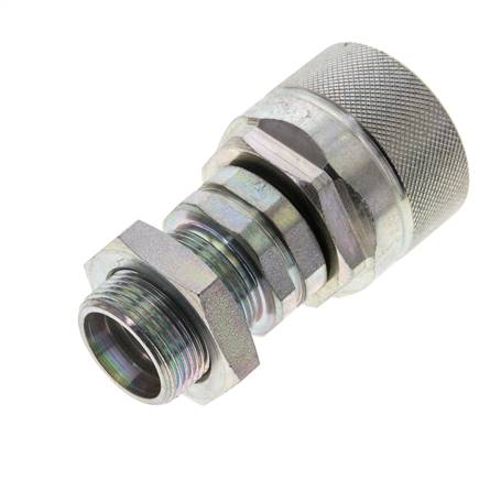 Steel DN 12.5 Hydraulic Coupling Plug 18 mm L Compression Ring Bulkhead ISO 14541/8434-1 D M36 x 2