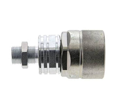 Steel DN 20 Hydraulic Coupling Plug 12 mm L Compression Ring Bulkhead ISO 14541/8434-1 D M42 x 2