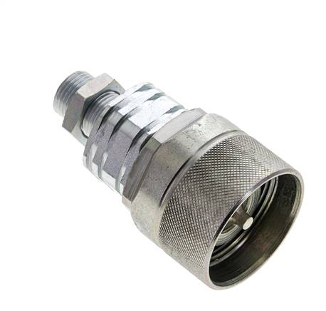 Steel DN 20 Hydraulic Coupling Plug 12 mm L Compression Ring Bulkhead ISO 14541/8434-1 D M42 x 2