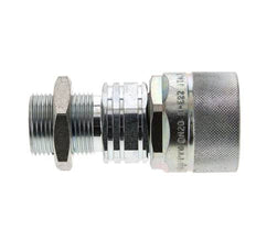 Steel DN 20 Hydraulic Coupling Plug 22 mm L Compression Ring Bulkhead ISO 14541/8434-1 D M42 x 2