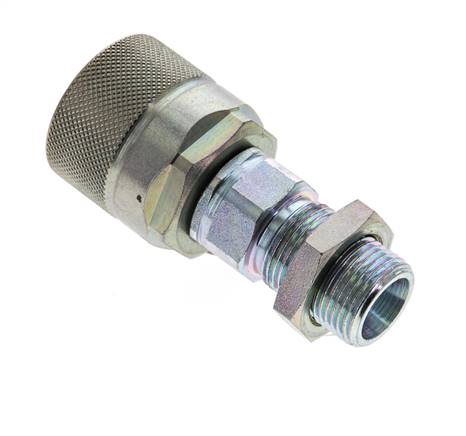 Steel DN 10 Hydraulic Coupling Plug 12 mm S Compression Ring Bulkhead ISO 14541/8434-1 D M28 x 2