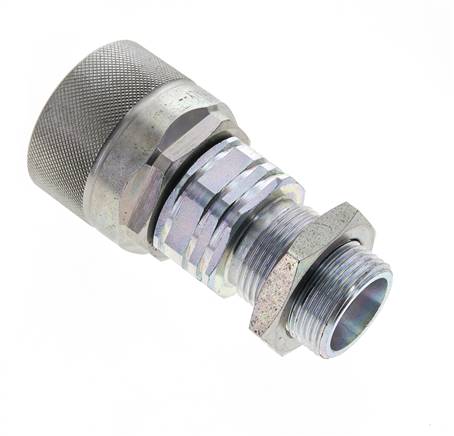 Steel DN 20 Hydraulic Coupling Plug 20 mm S Compression Ring Bulkhead ISO 14541/8434-1 D M42 x 2
