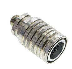 Steel DN 12.5 Hydraulic Coupling Socket 10 mm L Compression Ring ISO 7241-1 A/8434-1 D 20.5mm