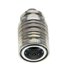 Steel DN 12.5 Hydraulic Coupling Socket 10 mm L Compression Ring ISO 7241-1 A/8434-1 D 20.5mm