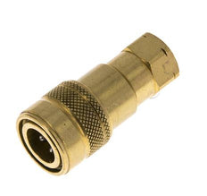Brass DN 5 Hydraulic Coupling Socket 1/8 inch Female NPT Threads ISO 7241-1 B D 10.9mm