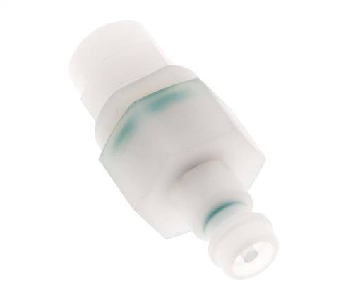PVDF DN 5 Coupling Plug 4x6 mm Union Nut Double Shut-Off