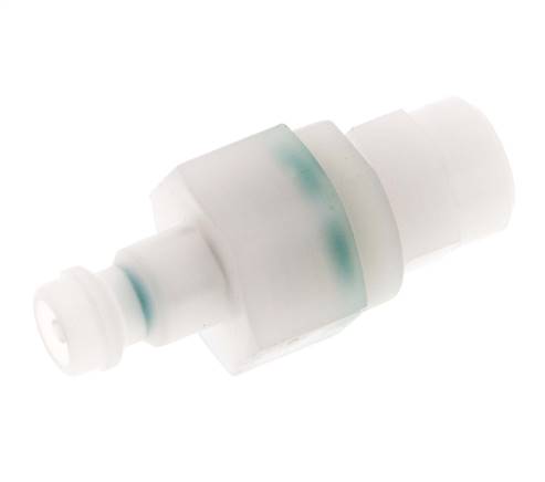 PVDF DN 5 Coupling Plug 4x6 mm Union Nut Double Shut-Off