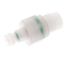 PVDF DN 5 Coupling Plug 4x6 mm Union Nut Double Shut-Off
