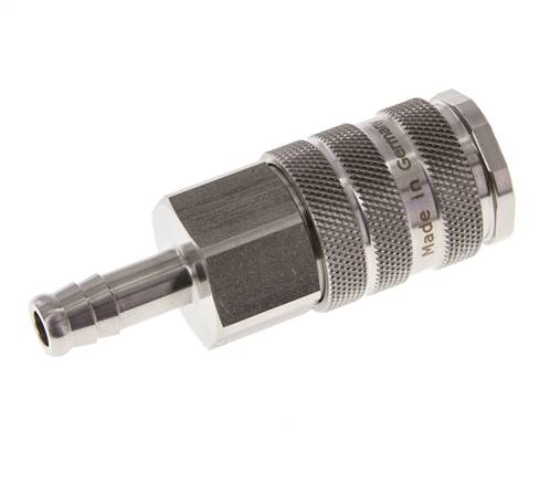 Stainless Steel 316L DN 10 Air Coupling Socket 9 mm Hose Pillar