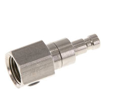 Nickel-plated Brass DN 2.7 (Micro) Air Coupling Plug G 1/8 inch Female Double Shut-Off