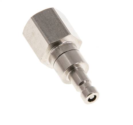 Nickel-plated Brass DN 2.7 (Micro) Air Coupling Plug G 1/8 inch Female Double Shut-Off