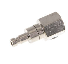 Nickel-plated Brass DN 2.7 (Micro) Air Coupling Plug G 1/8 inch Female Double Shut-Off