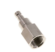 Nickel-plated Brass DN 2.7 (Micro) Air Coupling Plug G 1/8 inch Female Double Shut-Off