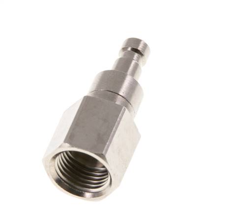 Nickel-plated Brass DN 2.7 (Micro) Air Coupling Plug G 1/8 inch Female Double Shut-Off