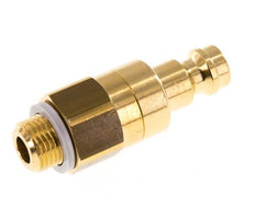 Brass DN 5 Air Coupling Plug G 1/8 inch Male Double Shut-Off