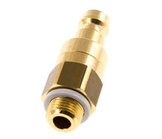 Brass DN 5 Air Coupling Plug G 1/8 inch Male Double Shut-Off