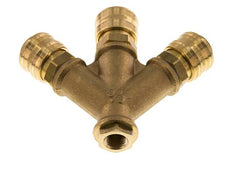 Brass DN 7.2 (Euro) Air Coupling Socket G 1/4 inch Female Wall-Mount 3-way