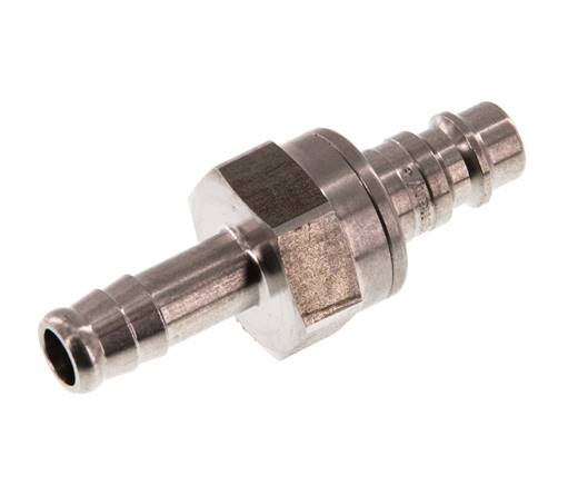 Stainless steel DN 7.2 (Euro) Air Coupling Plug 9 mm Hose Pillar Double Shut-Off
