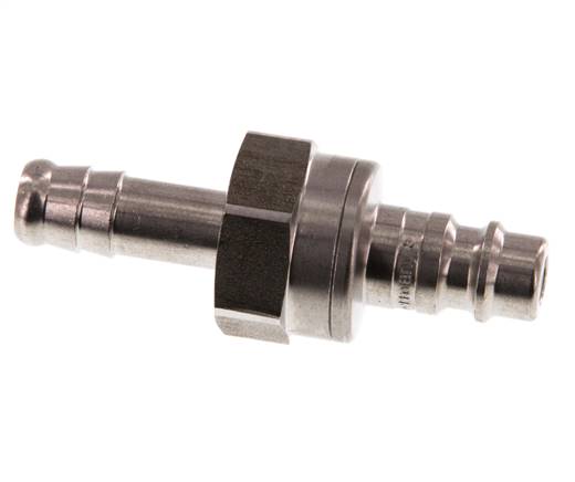 Stainless steel DN 7.2 (Euro) Air Coupling Plug 9 mm Hose Pillar Double Shut-Off