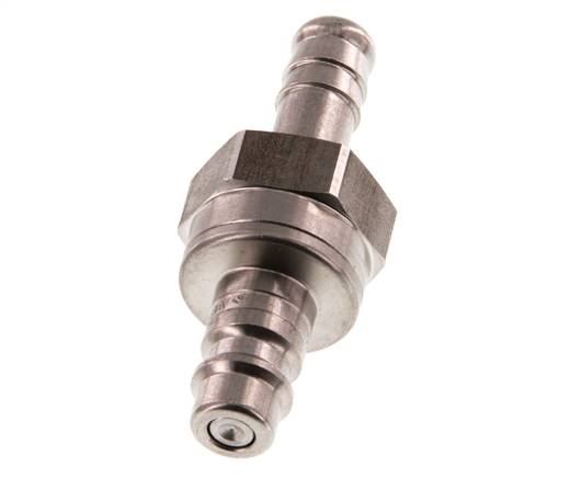 Stainless steel DN 7.2 (Euro) Air Coupling Plug 9 mm Hose Pillar Double Shut-Off