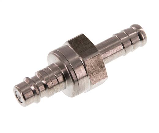 Stainless steel DN 7.2 (Euro) Air Coupling Plug 9 mm Hose Pillar Double Shut-Off