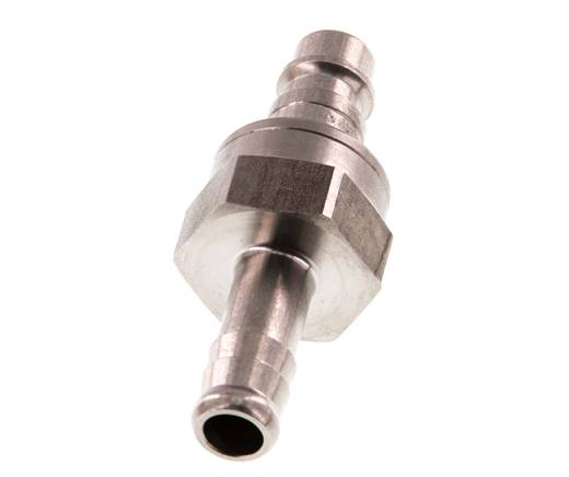 Stainless steel DN 7.2 (Euro) Air Coupling Plug 9 mm Hose Pillar Double Shut-Off
