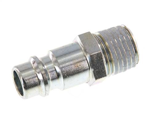 Hardened steel DN 7.2 (Euro) Air Coupling Plug R 1/4 inch Male [2 Pieces]