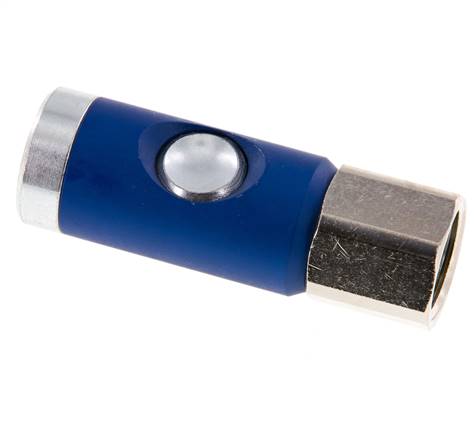 Hardened steel DN 7.4 Safety Air Coupling Socket with Push Button G 1/2 inch Female