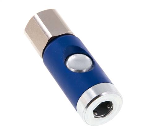 Hardened steel DN 7.4 Safety Air Coupling Socket with Push Button G 1/2 inch Female