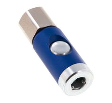 Hardened steel DN 7.4 Safety Air Coupling Socket with Push Button G 1/2 inch Female