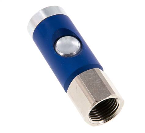 Hardened steel DN 7.4 Safety Air Coupling Socket with Push Button G 1/2 inch Female