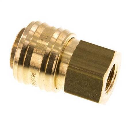 Brass DN 7.2 (Euro) Air Coupling Socket G 1/4 inch Female