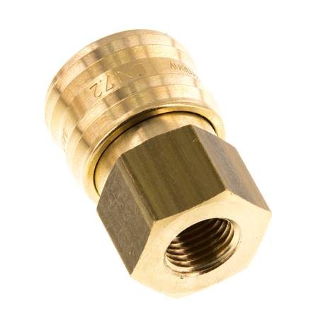 Brass DN 7.2 (Euro) Air Coupling Socket G 1/4 inch Female