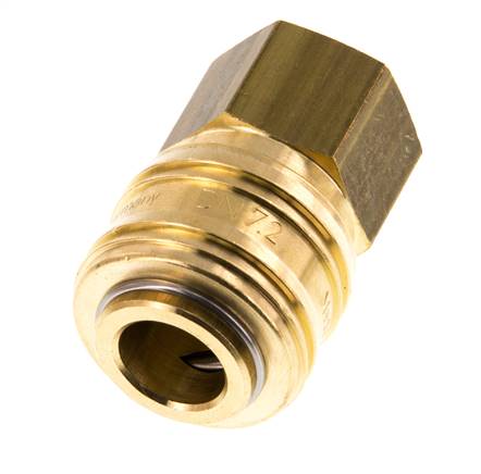 Brass DN 7.2 (Euro) Air Coupling Socket G 1/4 inch Female