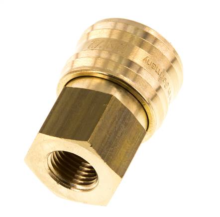 Brass DN 7.2 (Euro) Air Coupling Socket G 1/4 inch Female